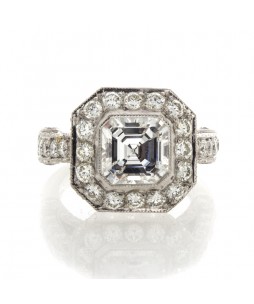 ASSCHER CUT DIAMOND 2.14 CT