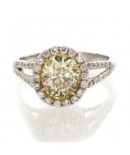 YELLOW CUSHION CUT DIAMOND 1.50 CT
