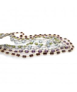 EMERALD CUT GEMSTONE NECKLACES