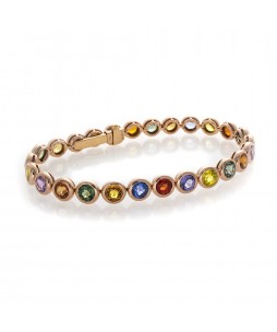 ROSE GOLD MULTI SAPPHIRE BANGLE