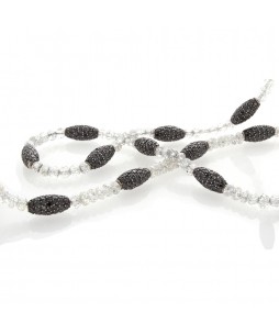 DIAMOND BEADS AND BLACK DIAMOND NECKLACE