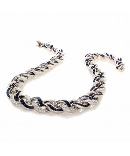 SAPPHIRE & DIAMOND NECKLACE