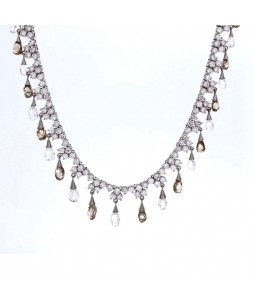 BROWN & WHITE BRIOLETTE NECKLACE