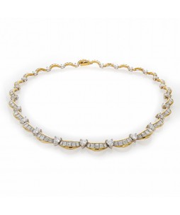 YELLOW GOLD DIAMOND NECKLACE