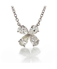QUAD PEAR SHAPE DIAMOND PENDANT