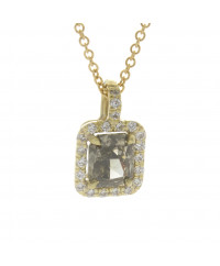 FANCY GREEN GRAY RADIANT CUT 1.06 CT