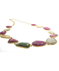 FANCY SAPPHIRE SLICE NECKLACE