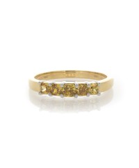 FANCY COLOR 5-STONE RING