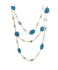 TURQUOISE AND TOPAZ NECKLACE