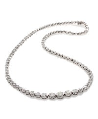 GRADUATED BEZEL SET DIAMOND NECKLACE
