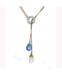 SAPPHIRE & DIAMOND BRIOLETTE NECKLACE