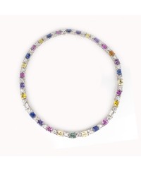 CEYLON SAPPHIRE AND DIAMOND NECKLACE