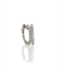 3/4" DIAMOND HOOP EARRINGS