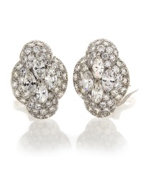 PLATINUM DIAMOND EARRINGS 7.20 CT TW