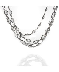 OVAL WHITE TOPAZ NECKLACE