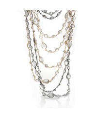 PEAR SHAPE AND BRILLIANT WHITE TOPAZ NECKLACES