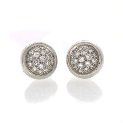 DIAMOND BUTTON EARRINGS