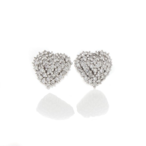 PAVE HEART EARRINGS