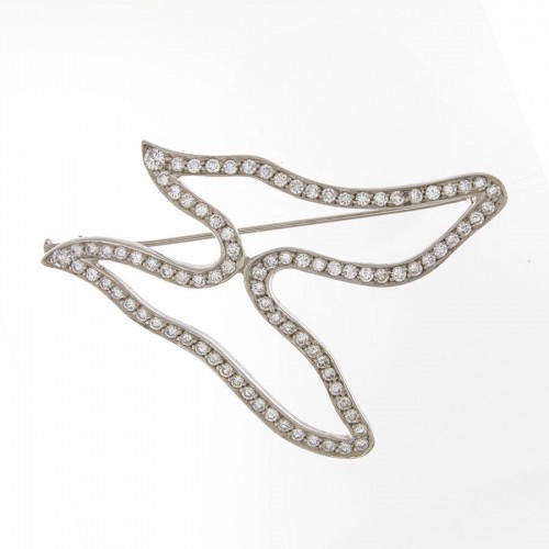 BUTTERFLY OUTLINE DIAMOND PIN