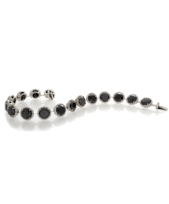 BLACK AND WHITE DIAMOND BRACELET